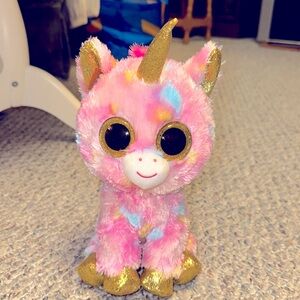 TY BEANIE BOO FANTASIA UNICORN PLUSH 10” EUC